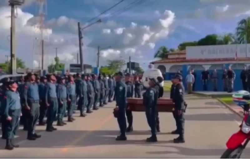 AUGUSTINÓPOLIS: Militar paraense morto em confusão com policial penal é sepultado em Estreito-MA. (Foto: divulgação)