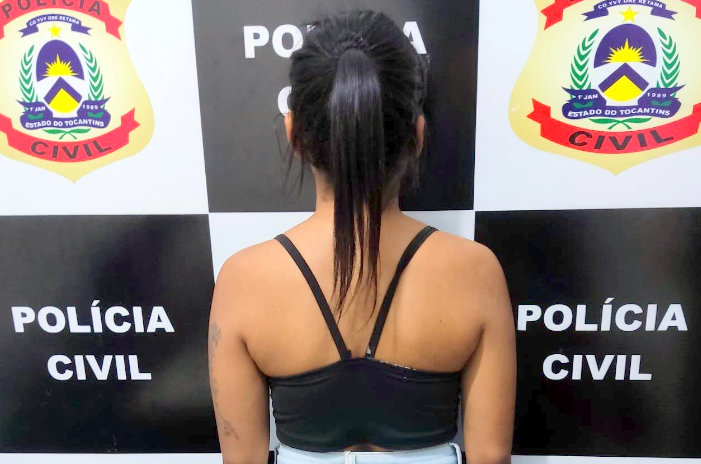 Mulher condenada a 9 anos de prisão pela justiça de Pedro Afonso é presa pela Polícia Civil em Guaraí. (Foto: divulgação)