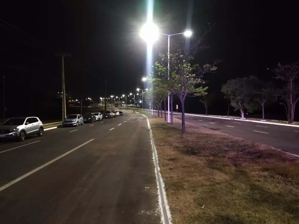Inauguração do trecho da Avenida NS-3 ocorreu na noite desta quinta-feira (18) - Foto: Tamyra Pinheiro/TV Anhanguera