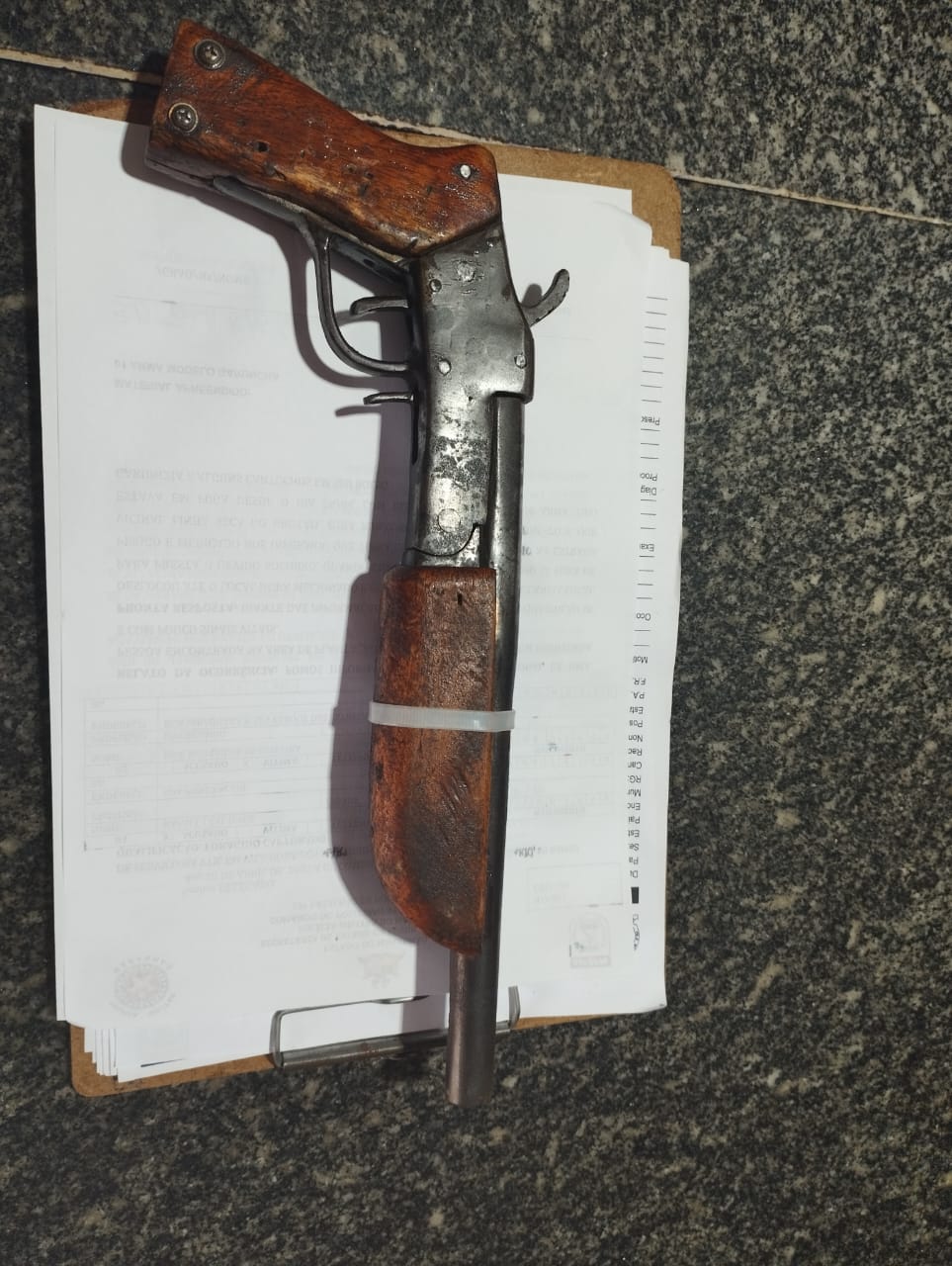  Arma utilizada no crime ocorrido em São Miguel do Tocantins /Foto: Divulgação PCTO