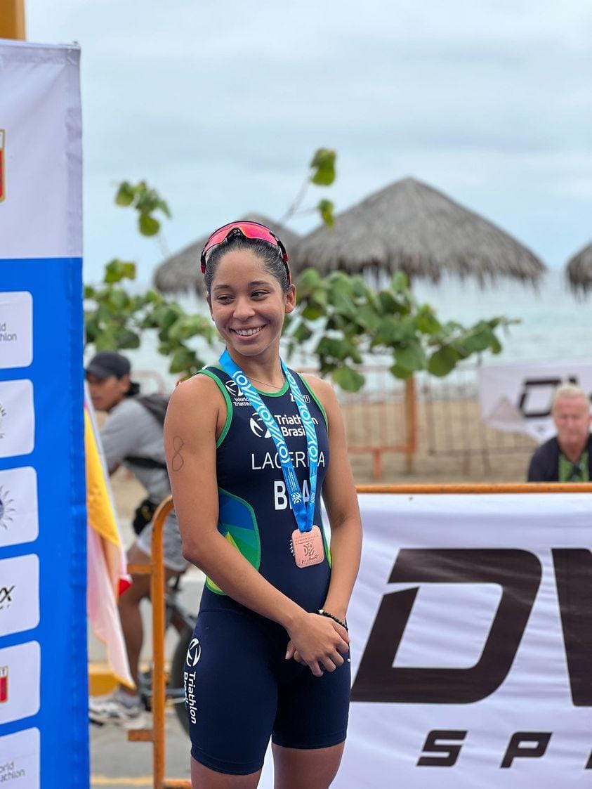 Giovanna Lacerda garantiu a terceira colocação em prova realizada em Lima, no Peru/Foto: Divulgação